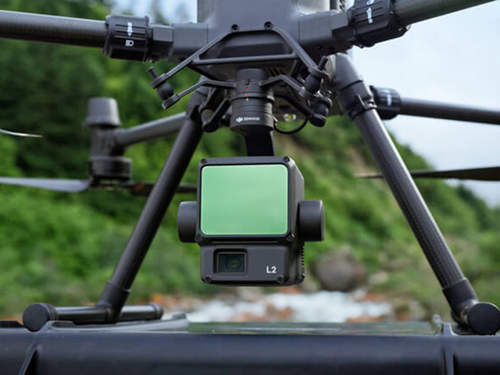 DJI Zenmuse L2 LIDAR equipped on a DJI Matrice 350 RKT drone